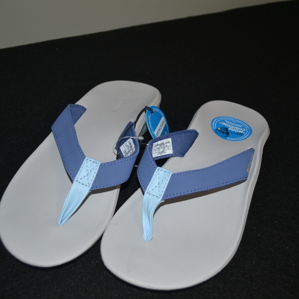 Columbia Blue Flip Flops